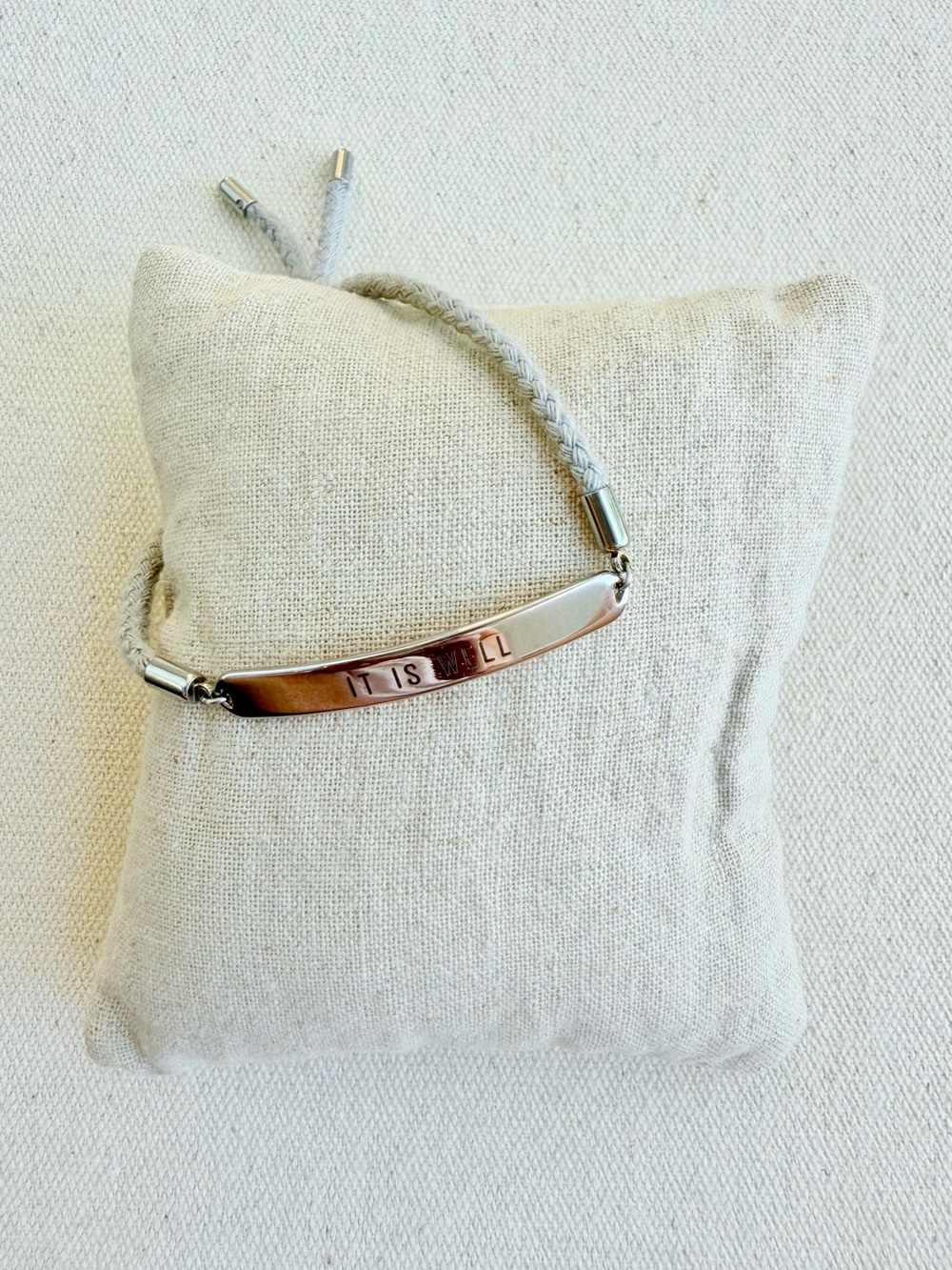 *Engraved “It is Well” Pulley Bracelet* KEEP COLLECTIVE Retired Display
